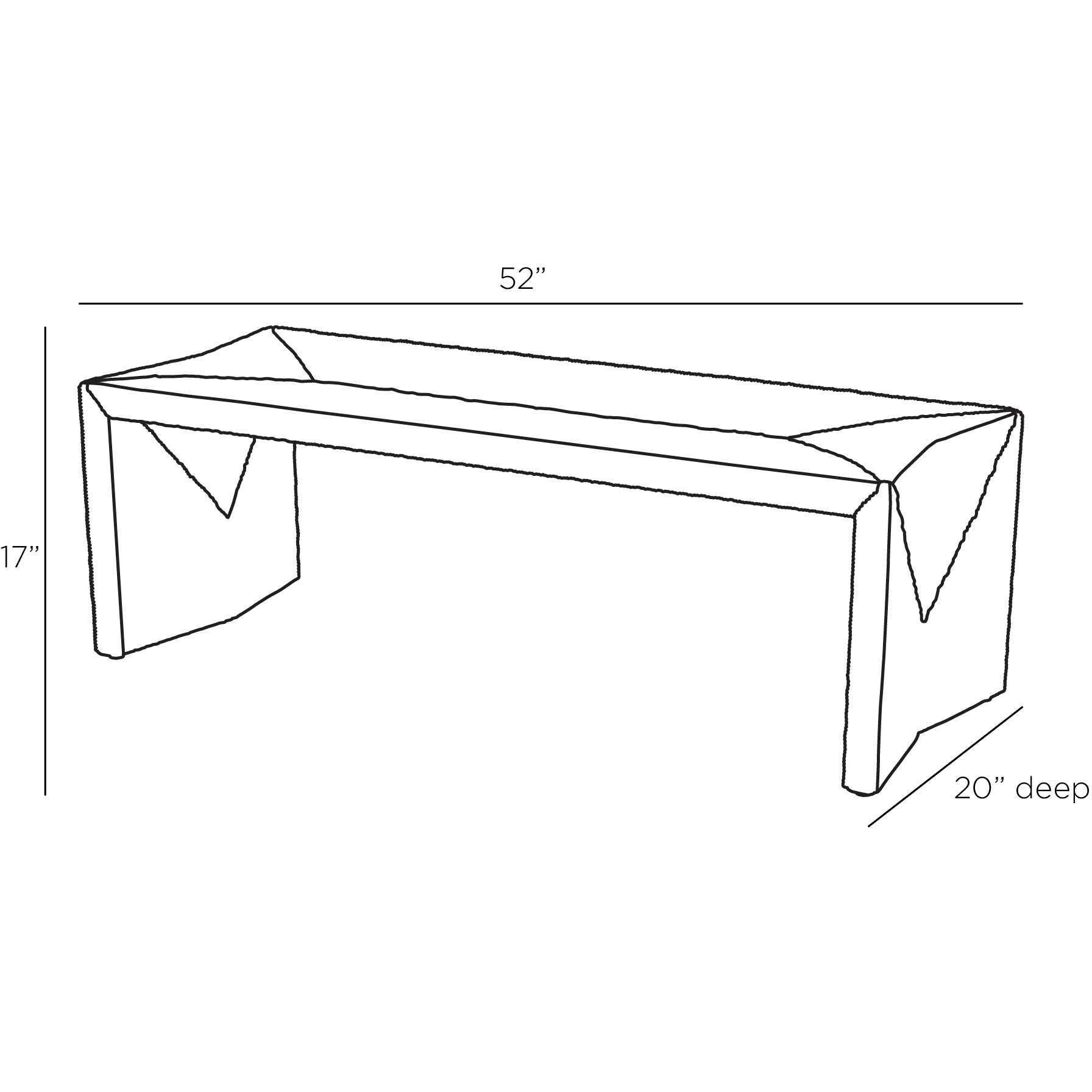 Zuri Black Wash Bench