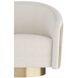 Aljona 32 inch Cream Swivel Chair