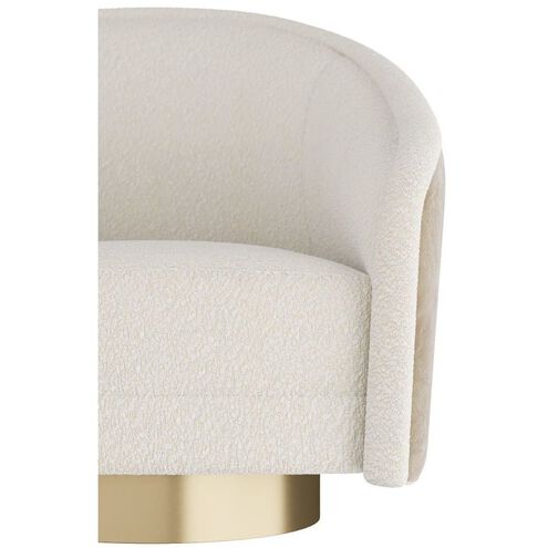 Aljona 32 inch Cream Swivel Chair