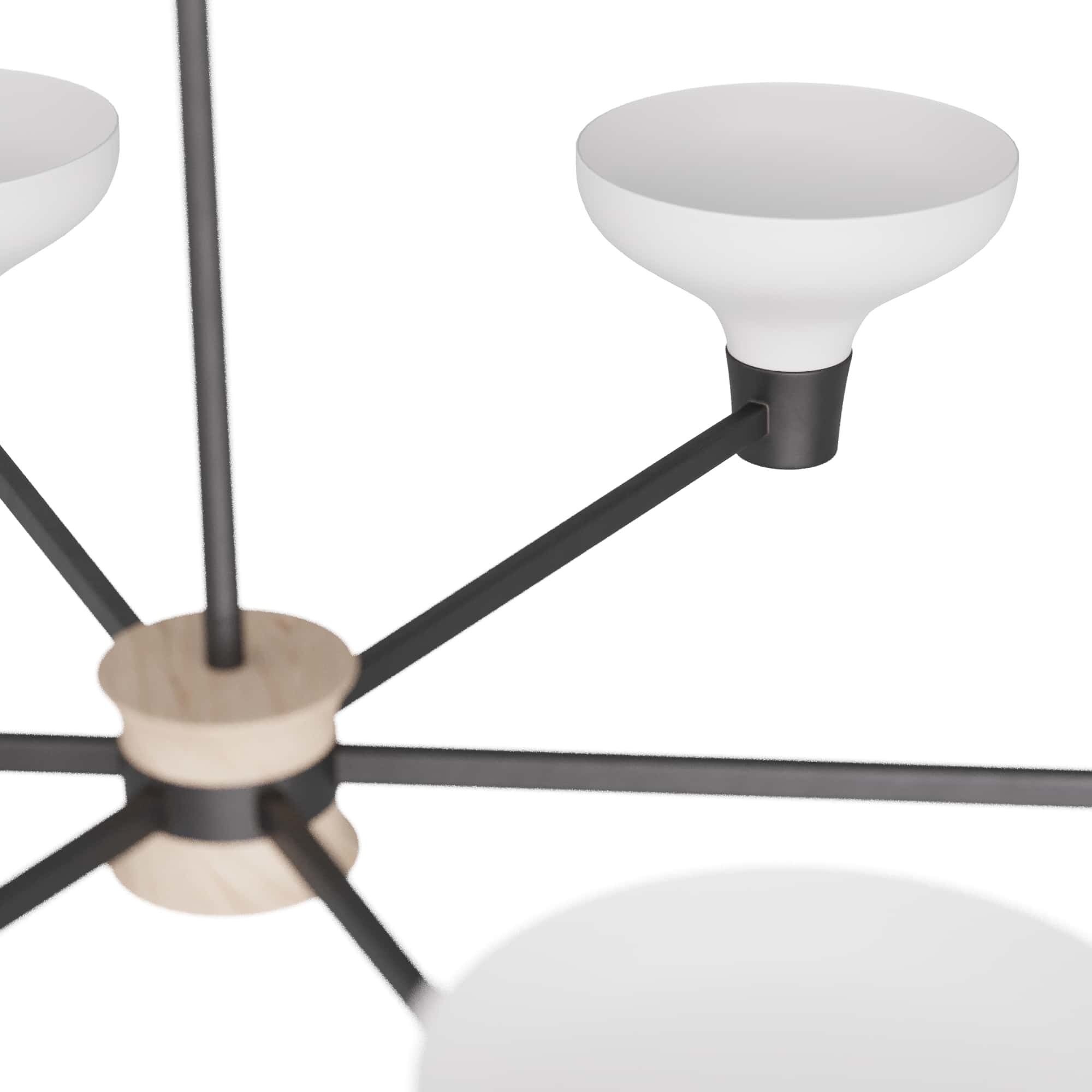 Thatcher 6 Light 42 inch White Gesso Chandelier Ceiling Light