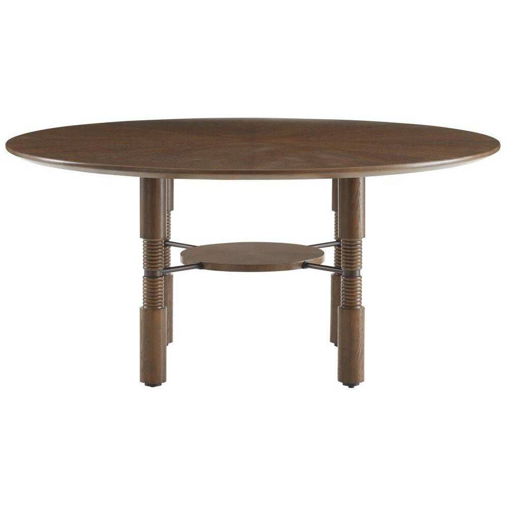 Heger 65 inch Tortoise and Bronze Dining Table