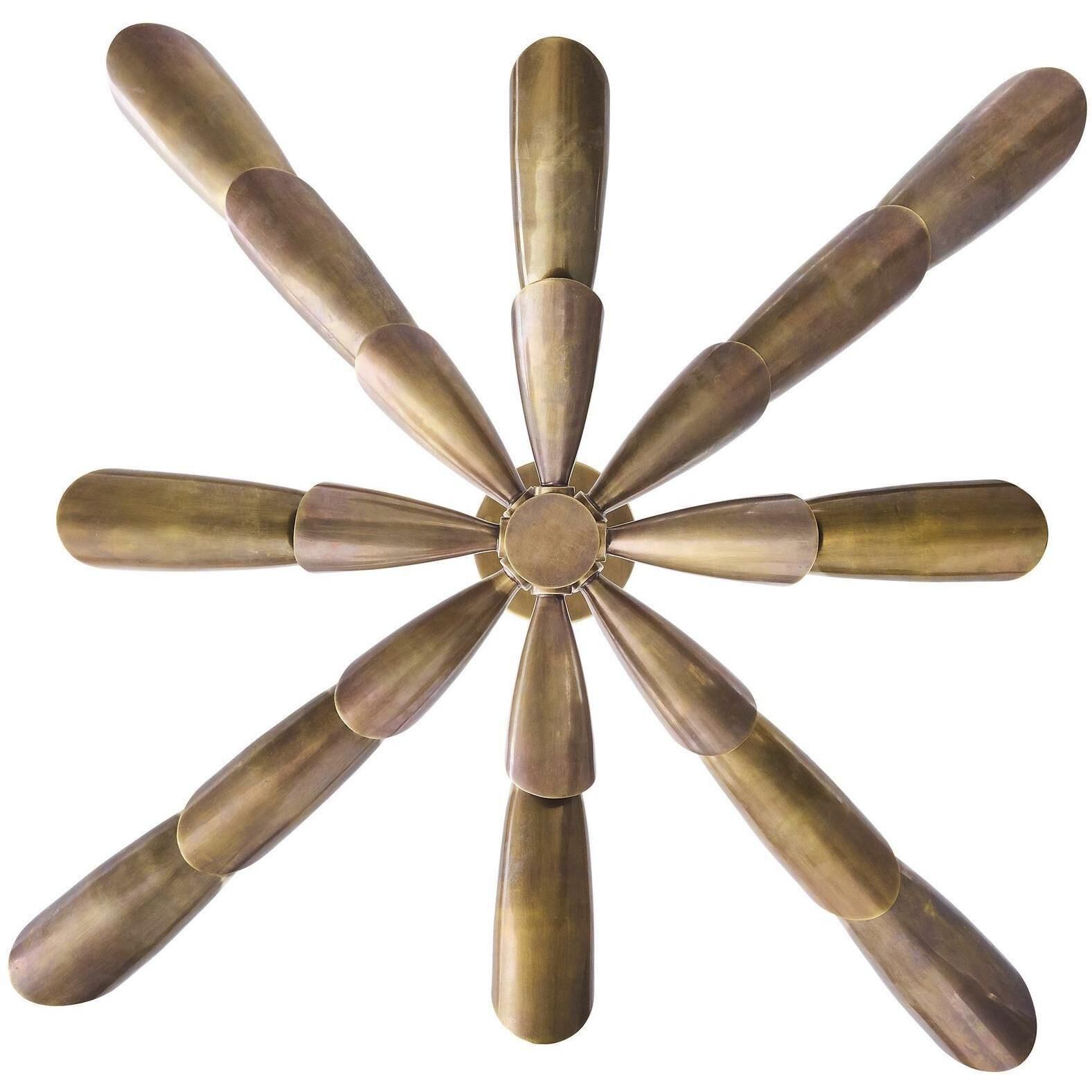 Morgan 8 Light 43.5 inch Vintage Brass Semi Flush Mount Ceiling Light