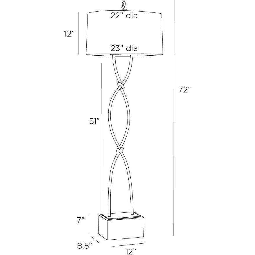 Dutton 150.00 watt Blackened Floor Lamp Portable Light