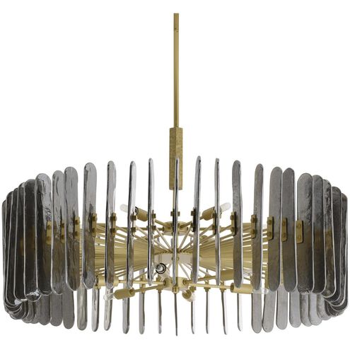 Klaus 12 Light 38 inch Antique Brass Chandelier Ceiling Light, Large