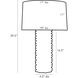 Ari 29.5 inch 150 watt Celadon Crackle Table Lamp Portable Light