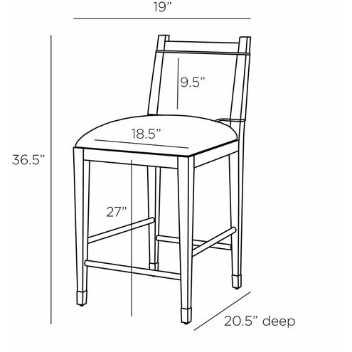 Burdock 36.5 inch Vanilla Counter Stool