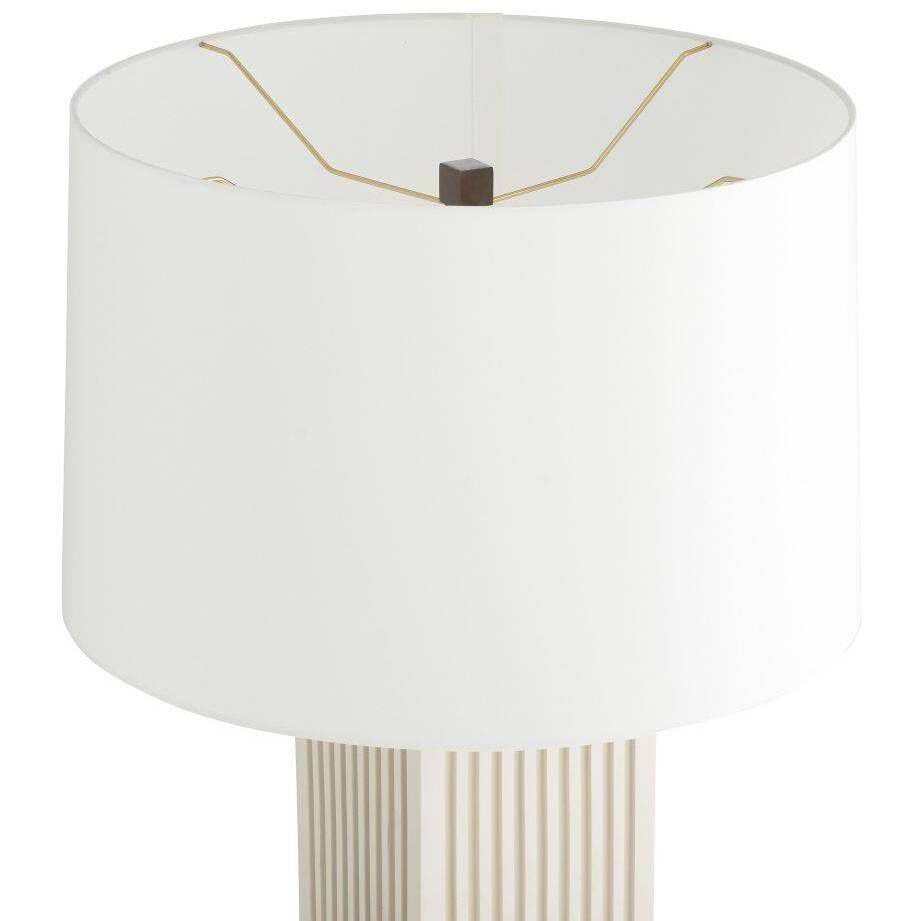 Fortunata 61 inch 150.00 watt Ivory and Heritage Brass Floor Lamp Portable Light
