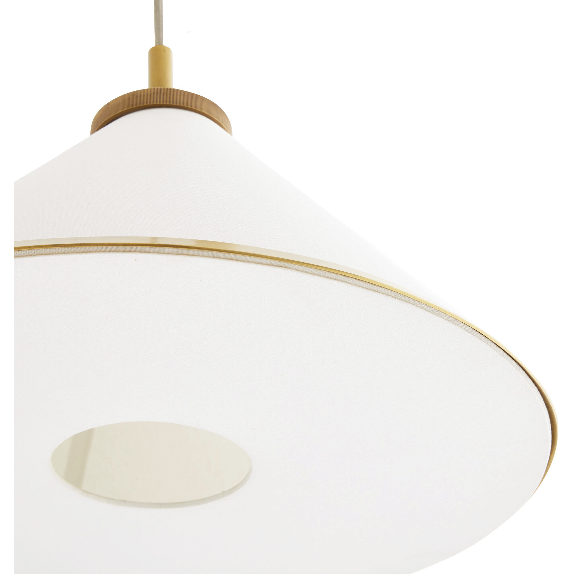 Norfolk 1 Light 20.5 inch White and Antique Brass Pendant Ceiling Light