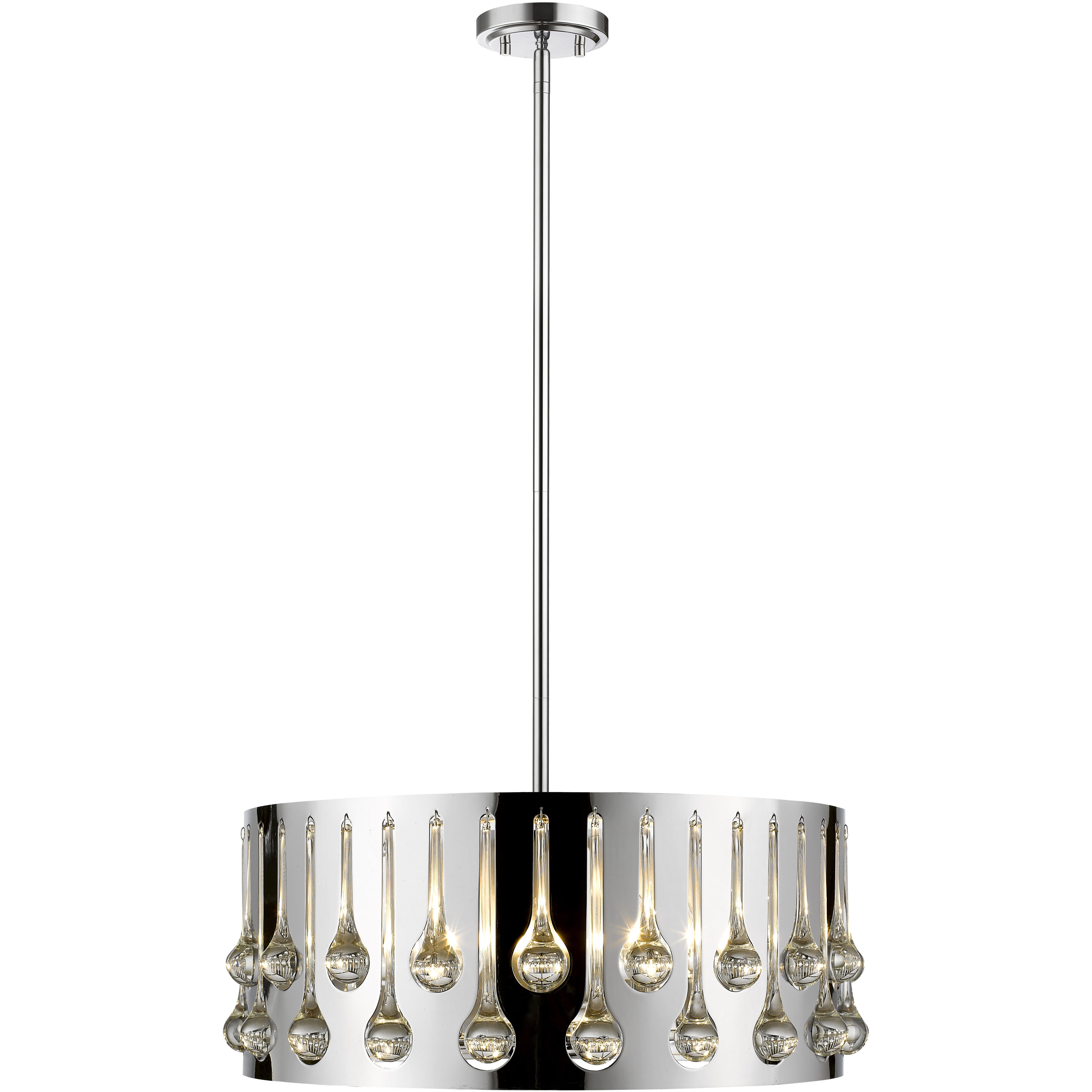 Oberon 5 Light 21 inch Chrome Pendant Ceiling Light
