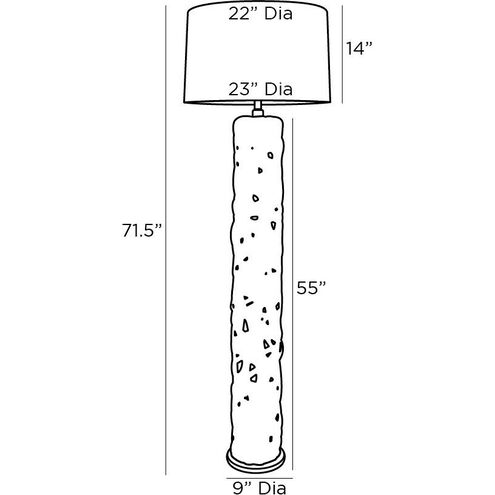 Horatio 72 inch 150.00 watt Palm Gray Floor Lamp Portable Light