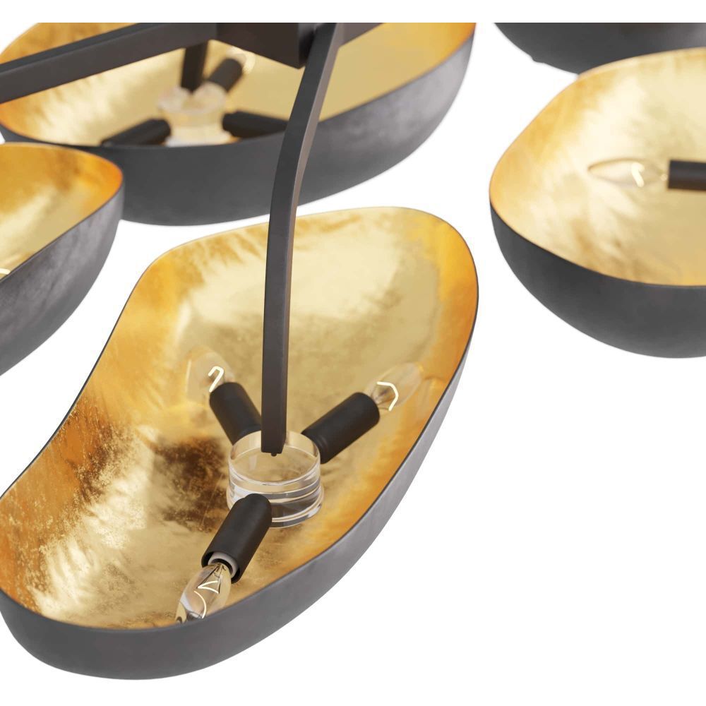 Theo 54.5 inch Blackened Iron Flush Mount Ceiling Light