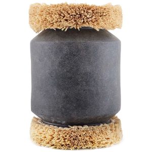 Raffie Matte Charcoal Vase
