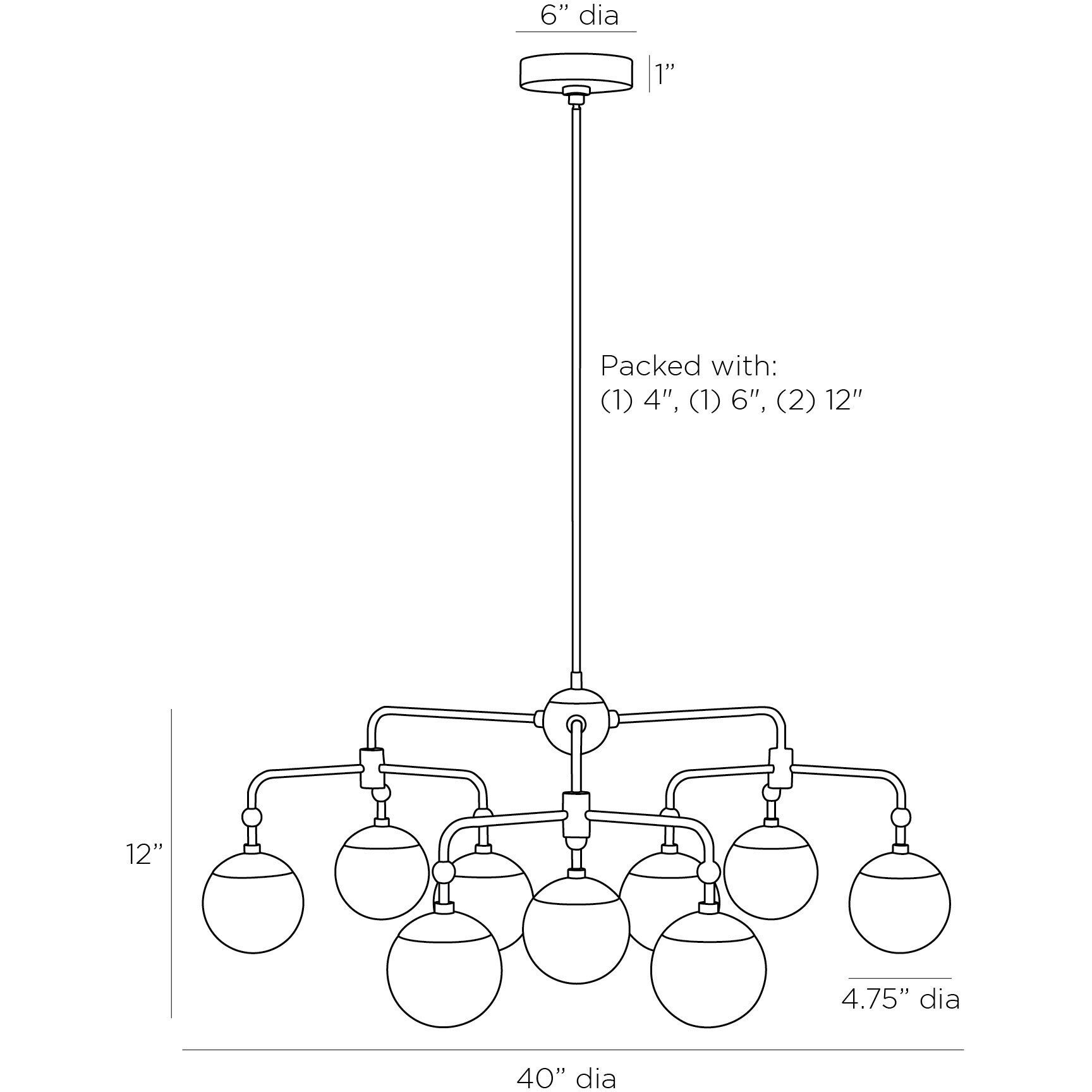 Utica 9 Light 40 inch English Bronze Chandelier Ceiling Light