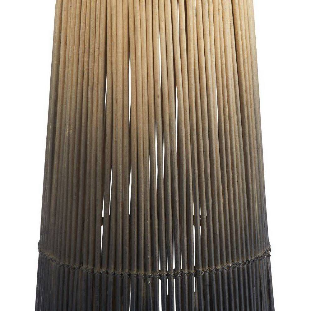 Florence 68 inch 60.00 watt Black and Natural Buri Midrib with Bronze Floor Lamp Portable Light