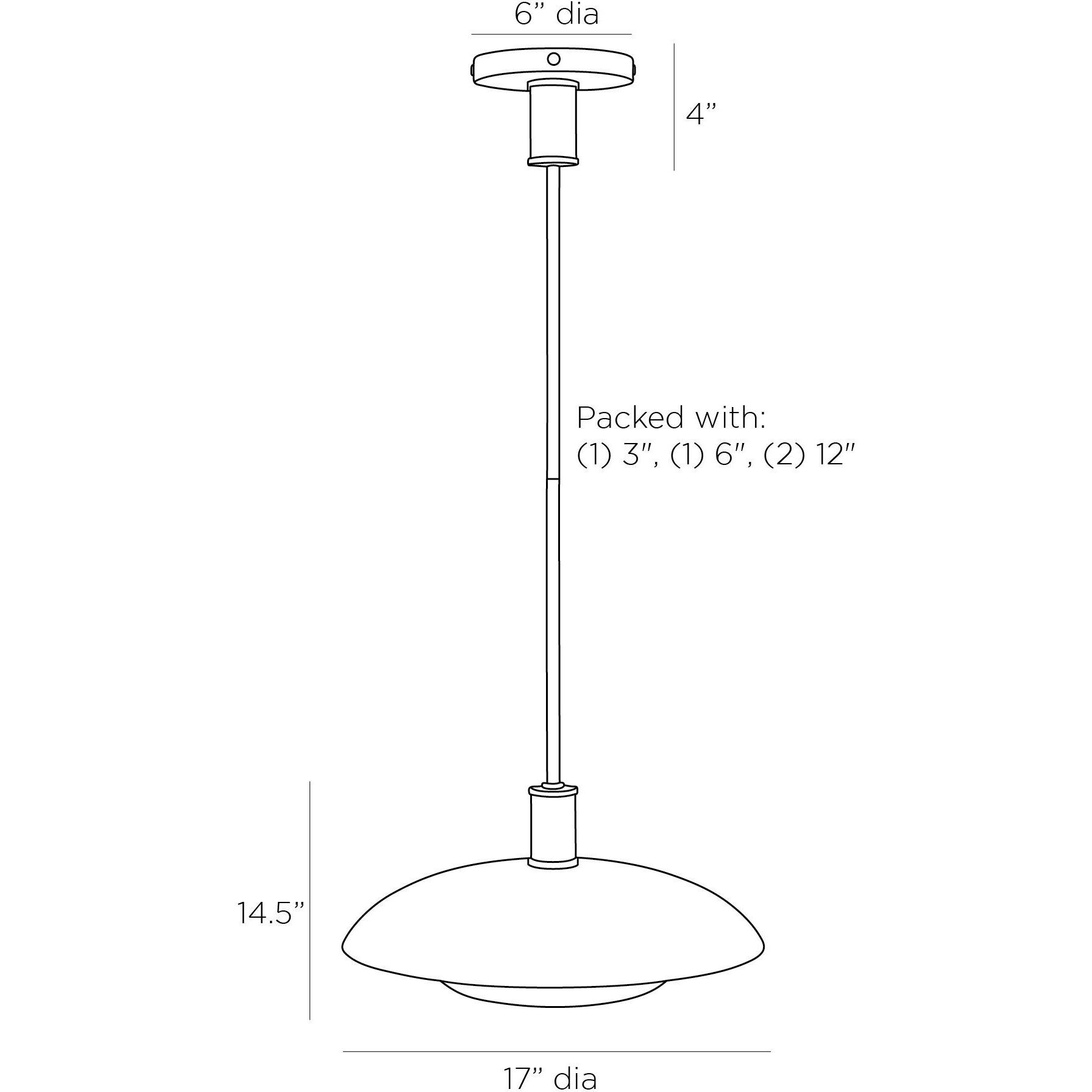 Tobias 1 Light 17 inch Blackened Iron Pendant Ceiling Light