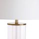 Gianna 30 inch 150.00 watt Clear Etched Glass and Vintage Brass Lamp Portable Light