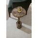 Mabel 12 inch Brown Emperador and Vintage Brass Accent Table