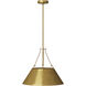 Bingham 1 Light 20 inch Vintage Brass Pendant Ceiling Light