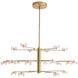 Glacielle 24 Light 54 inch Antique Brass Chandelier Ceiling Light