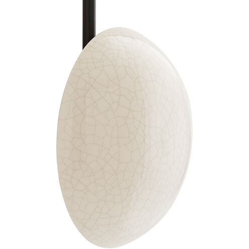 Glaze 5 Light 44 inch Ivory Stained Crackle and Blackened Steel Sconce Wall Light