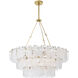 Leon 7 Light 38 inch Antique Brass Chandelier Ceiling Light, Large