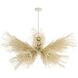 Kauai 12 Light 52 inch Bleached Rattan and White Chandelier Ceiling Light