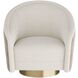 Aljona 32 inch Cream Swivel Chair