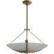 Karlsen 3 Light 23 inch Antique Brass Semi-Flush Mount Ceiling Light