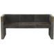 Donovan Slate Grey Suede and Antique Brass Settee