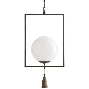 Trapeze 1 Light 18 inch Aged Bronze Pendant Ceiling Light, Ray Booth