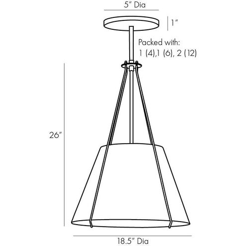 Heloise 1 Light 18.5 inch Bronze Pendant Ceiling Light