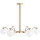 Tricia 6 Light 42.5 inch Antique Brass Chandelier Ceiling Light