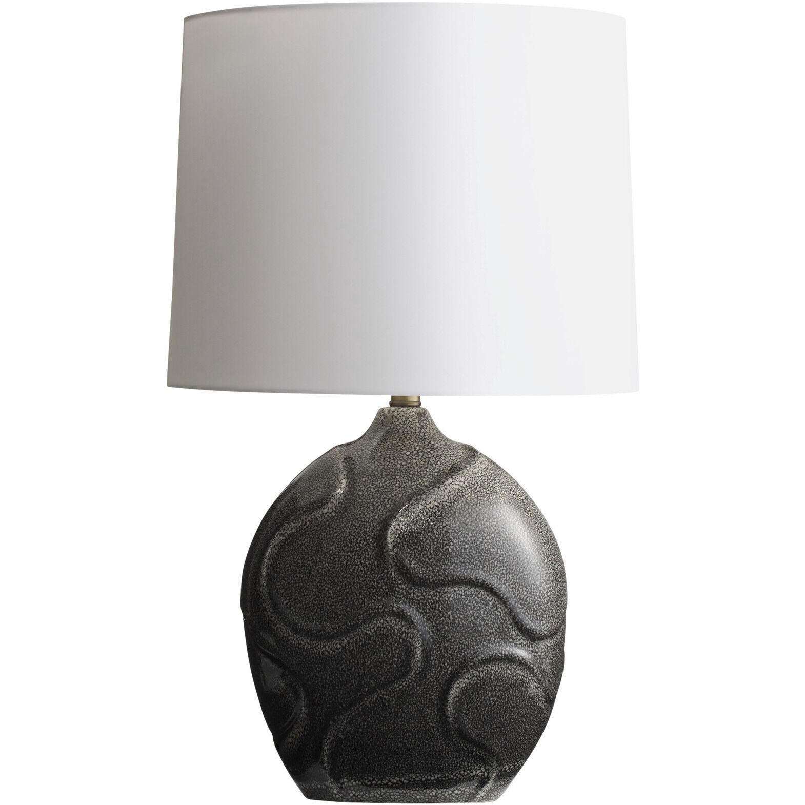 Ismay 26 inch 150.00 watt Obsidian Reactive and Antique Brass Table Lamp Portable Light