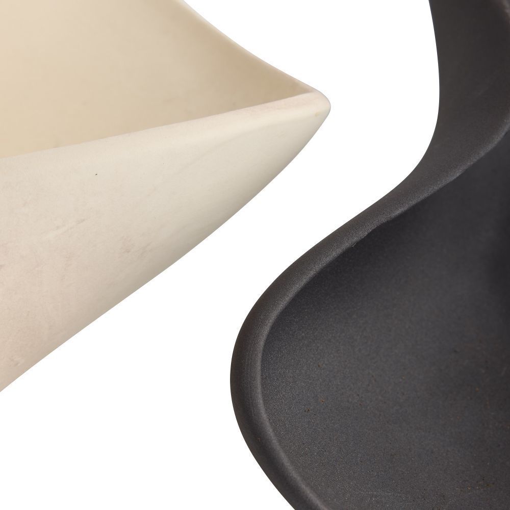 Roll Matte Black Trays, Set of 3