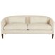 Vincent Textured Ivory and Dark Walnut Sofa