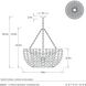 Cyprus 6 Light 34 inch Organic Frosted and Bronze Chandelier Ceiling Light