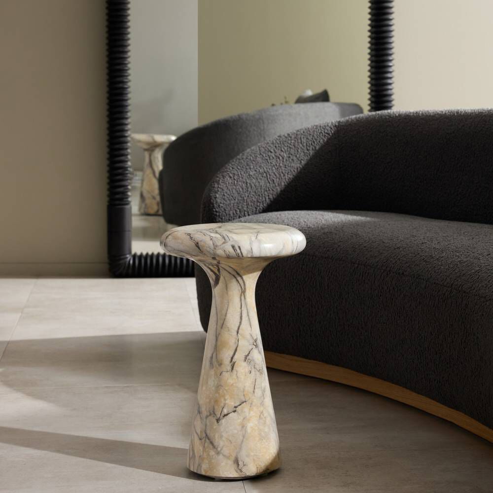 Zahara 12 inch Mojave Faux Marble Drink Table