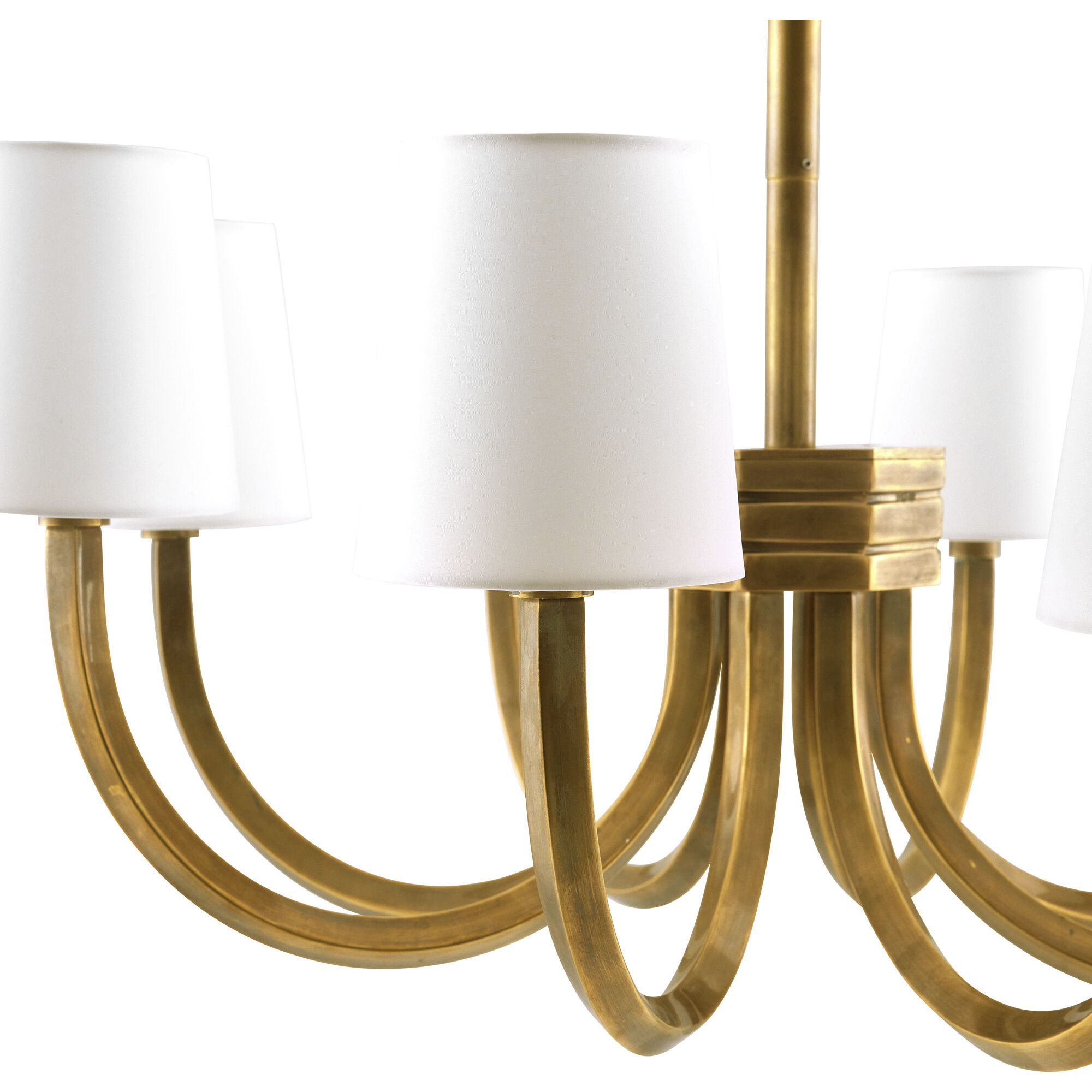 Gaetano 8 Light 27 inch Vintage Brass Chandelier Ceiling Light