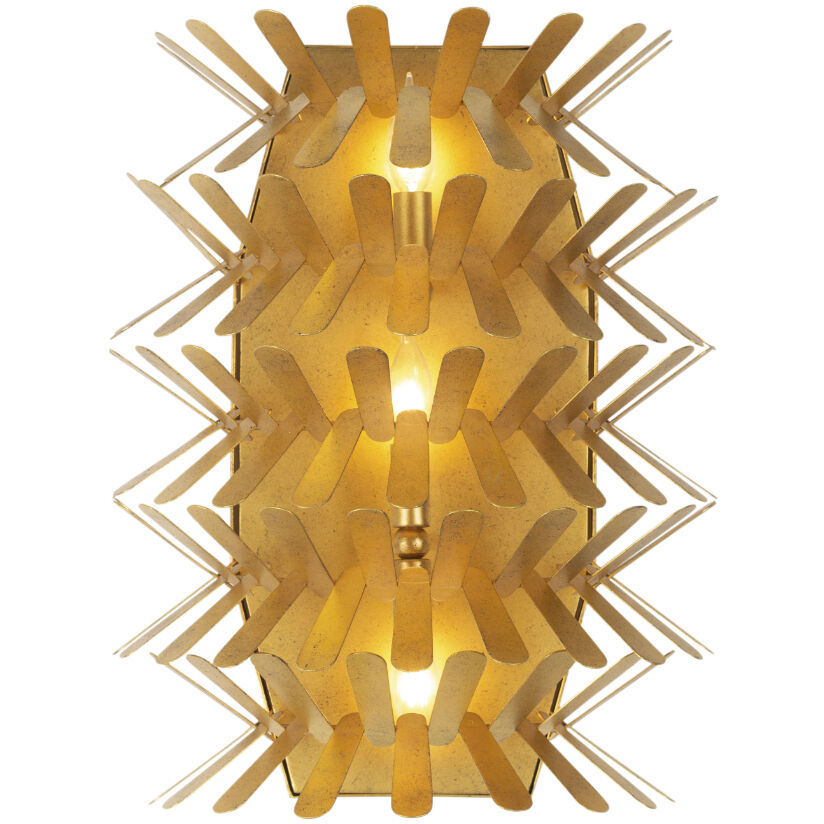 Spur Wall Sconce Wall Light in Oxidized Gold Leaf