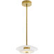 Mohegan 1 Light 12 inch Clear and Antique Brass Pendant Ceiling Light