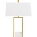 Markham 31 inch 100 watt Antique Brass Lamp Portable Light