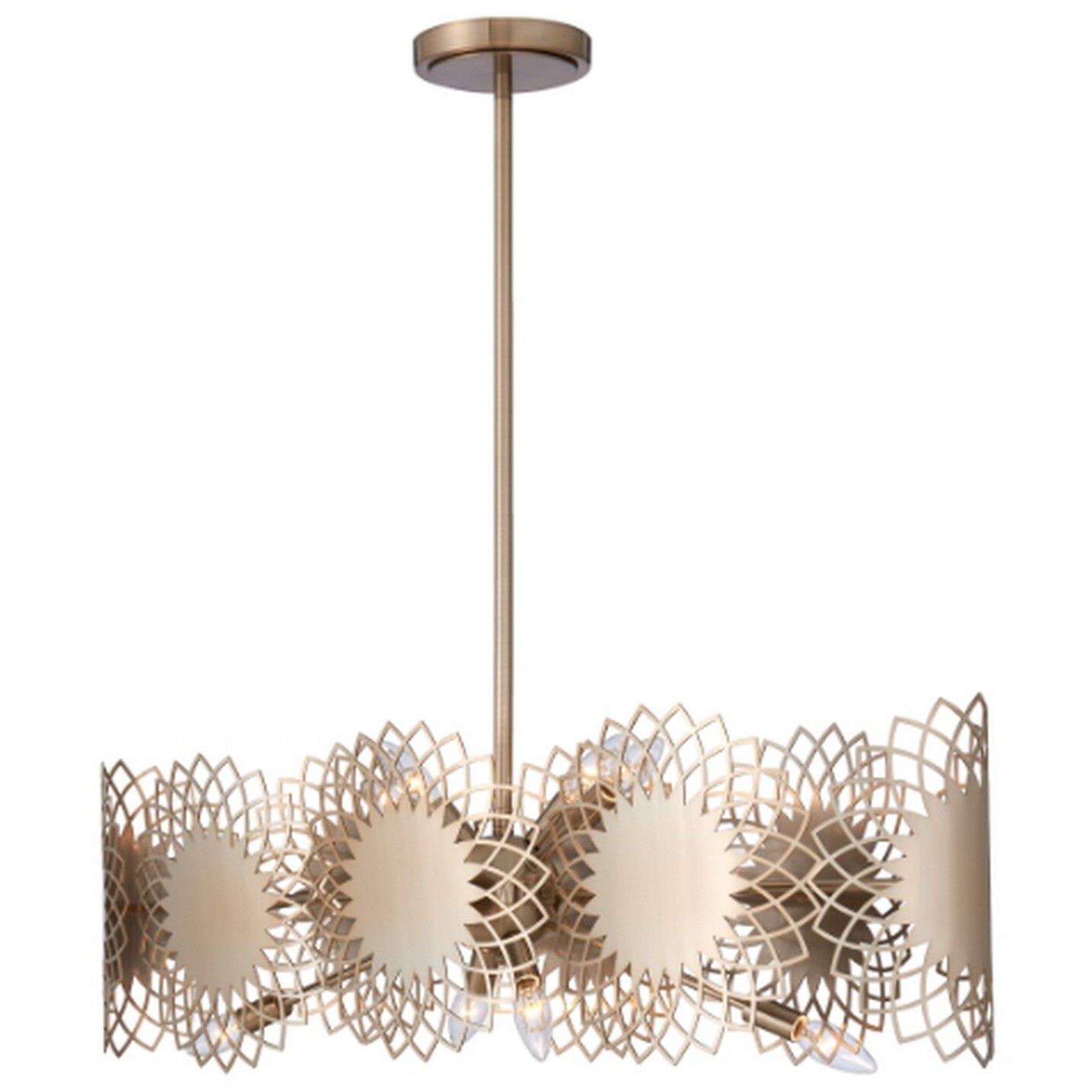 Helia Island Light Ceiling Light in Brushed Champagne Gold
