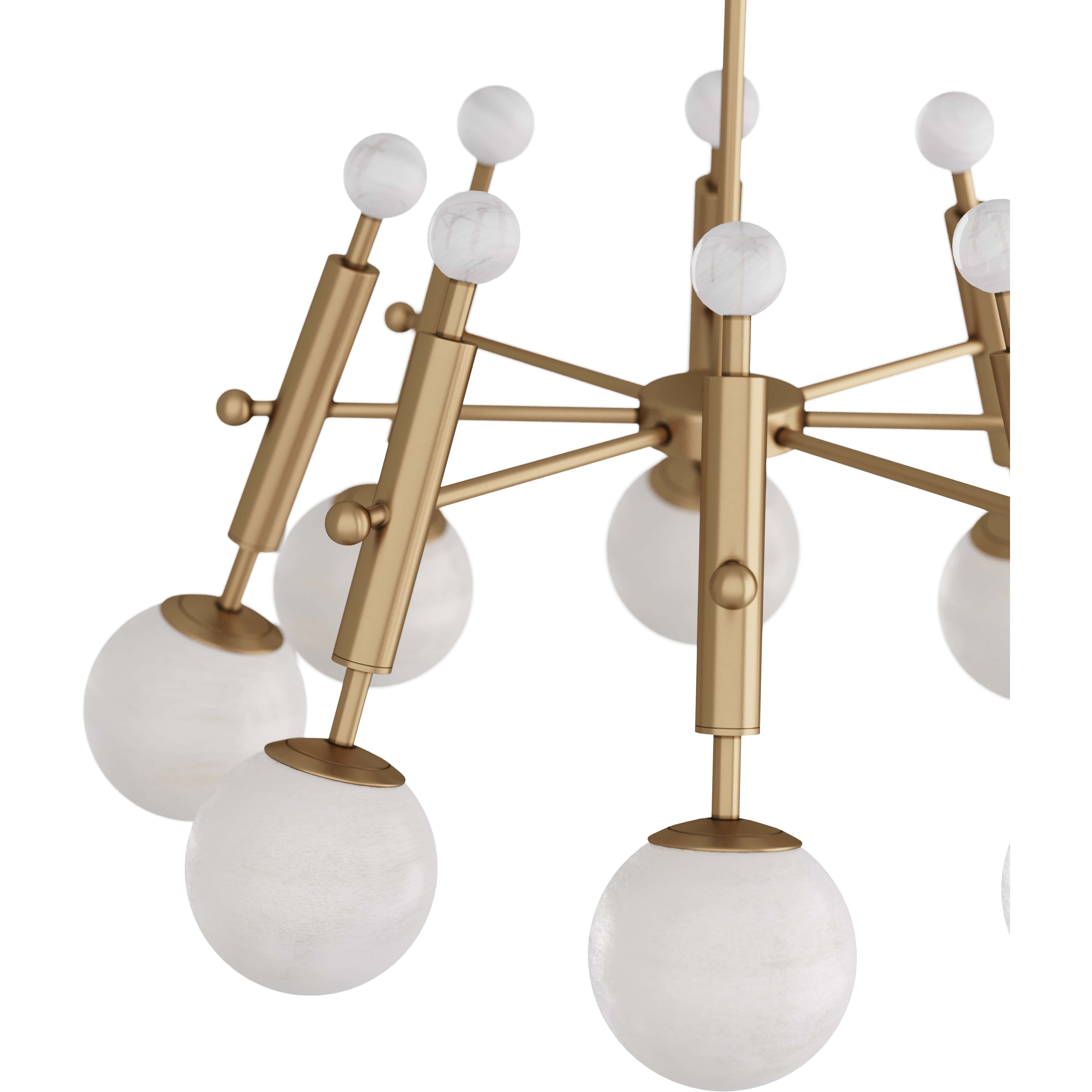 Verona 8 Light 36 inch Antique Brass Chandelier Ceiling Light