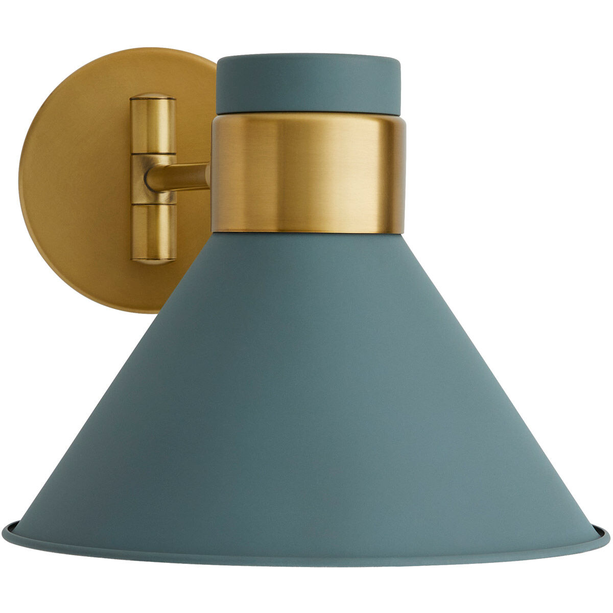 Lane 1 Light 15 inch Cadet Blue/Antique Brass Sconce Wall Light