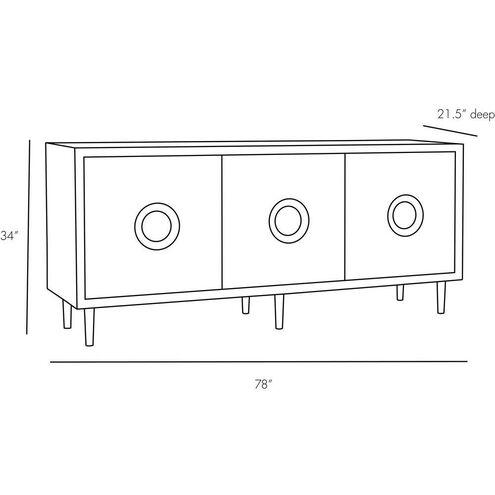 Normandy 78 inch Sable Credenza