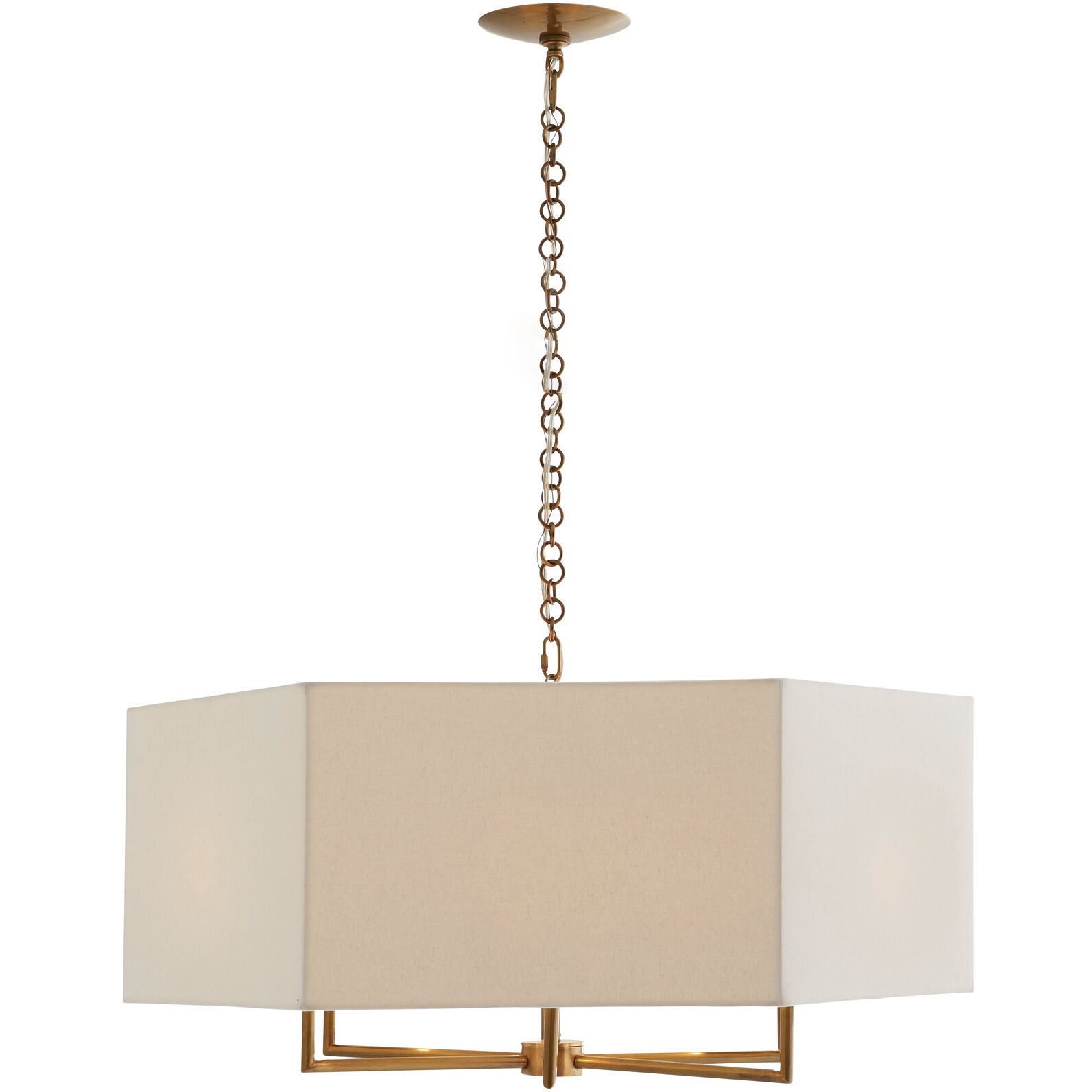 Oxford 6 Light 32 inch Antique Brass Chandelier Ceiling Light