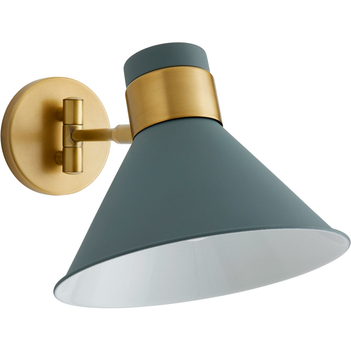 Lane 1 Light 15 inch Cadet Blue/Antique Brass Sconce Wall Light