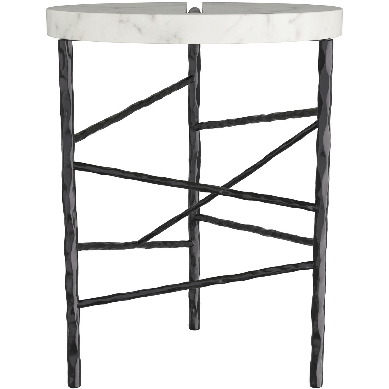 Atlas 24.5 X 18 inch White End Table