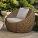 Florian Pearl and Tan Outdoor Swivel Lounge Chair