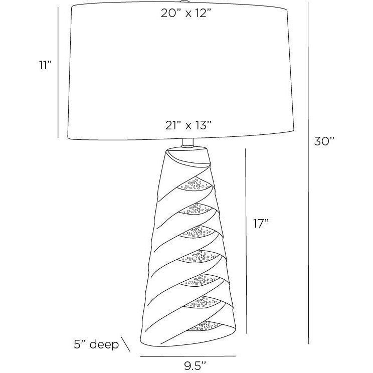 Corpus 150 watt Tempest Reactive Table Lamp Portable Light